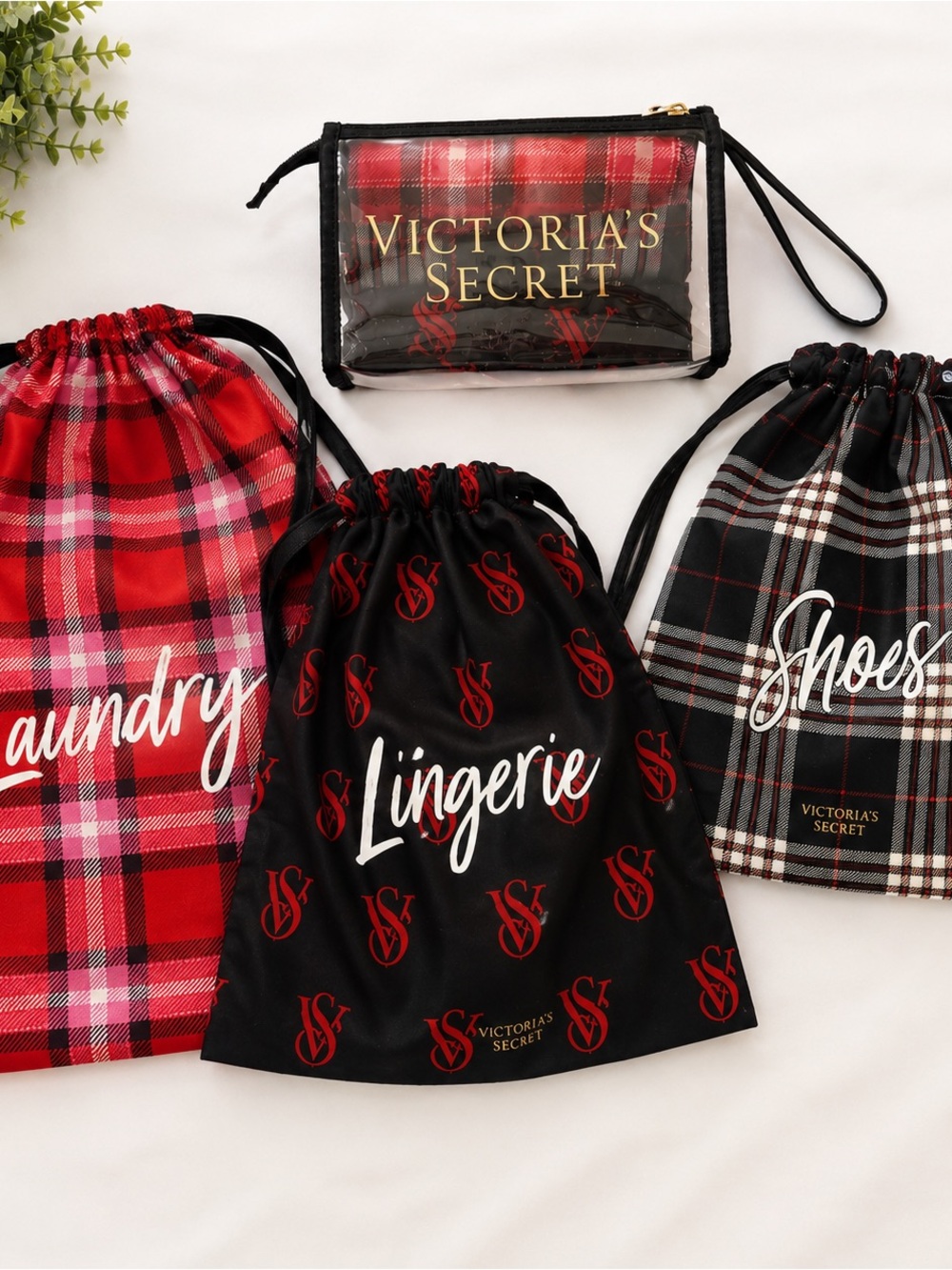 Victoria’s Secret 4 Piece Travel Organizer Set Laundry Lingerie Shoe Bags